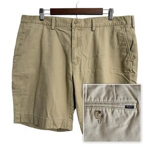 Polo Ralph Lauren shorts men's 38 khaki classic fit 9" preppy casual flat front